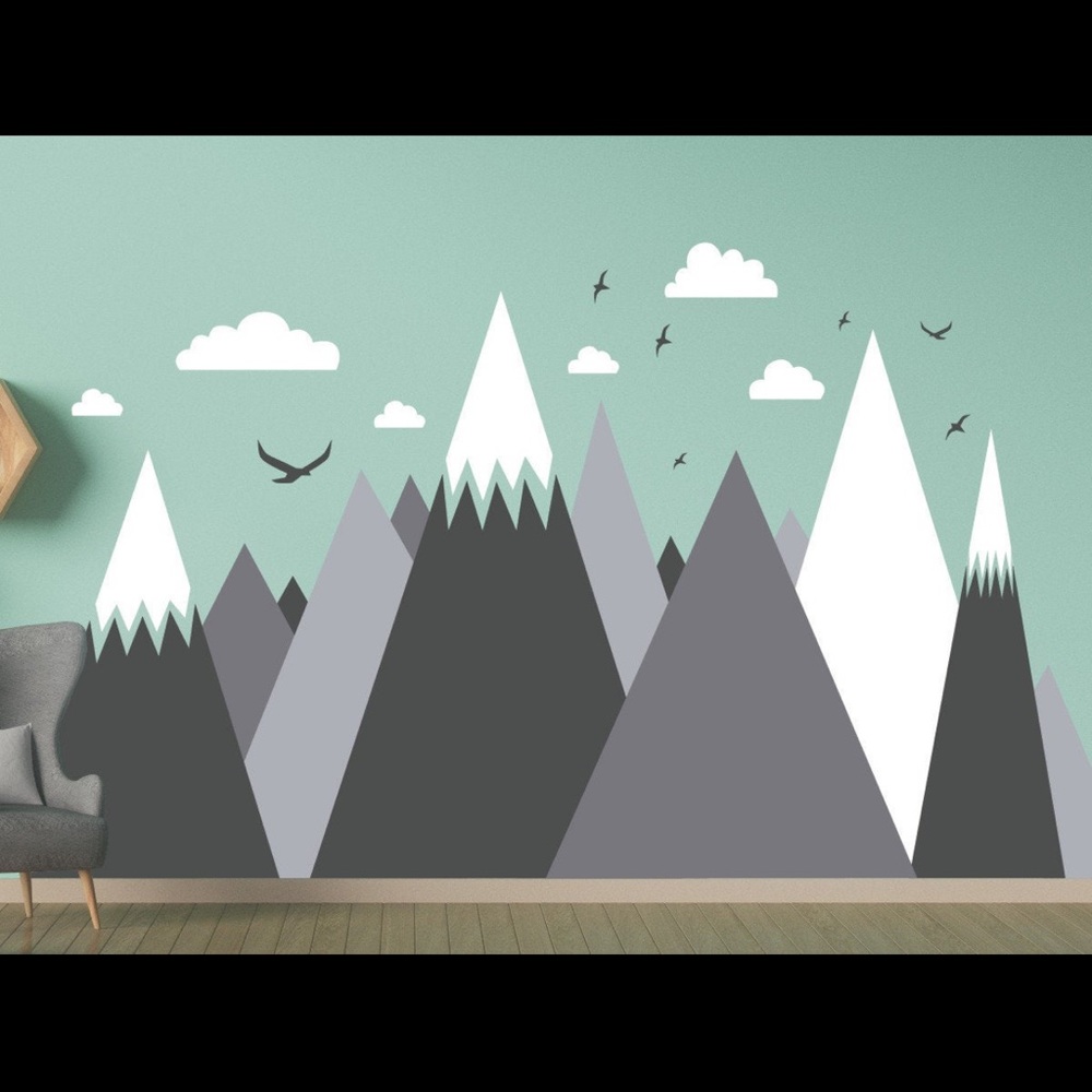 Vinyl Wall Decals- Mountain Theme- Perfect for Nursery or Playroom!